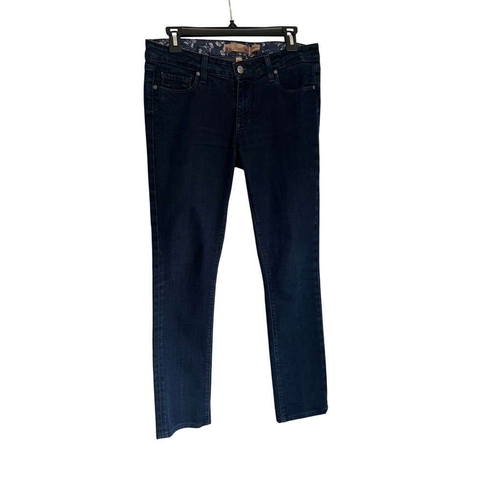 Paige Premium Denim Skyline‎ Women's Dark Straight Leg Jeans Indigo Blue 28x30